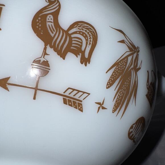 Pyrex 443 Early Americana 2 1/2qt Cinderella Round Casserole Dish Brown on White - Picture 14 of 16